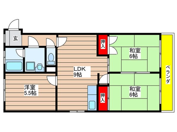 日映マンションの物件間取画像